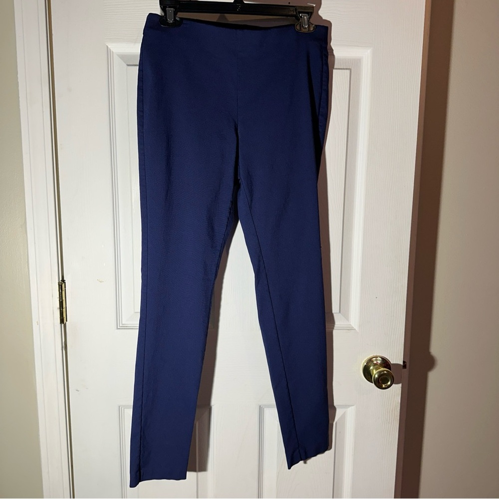 Michael Kors Women’s sz M Navy Blue Pull On Skinny Leg Dress Pants Stretchy